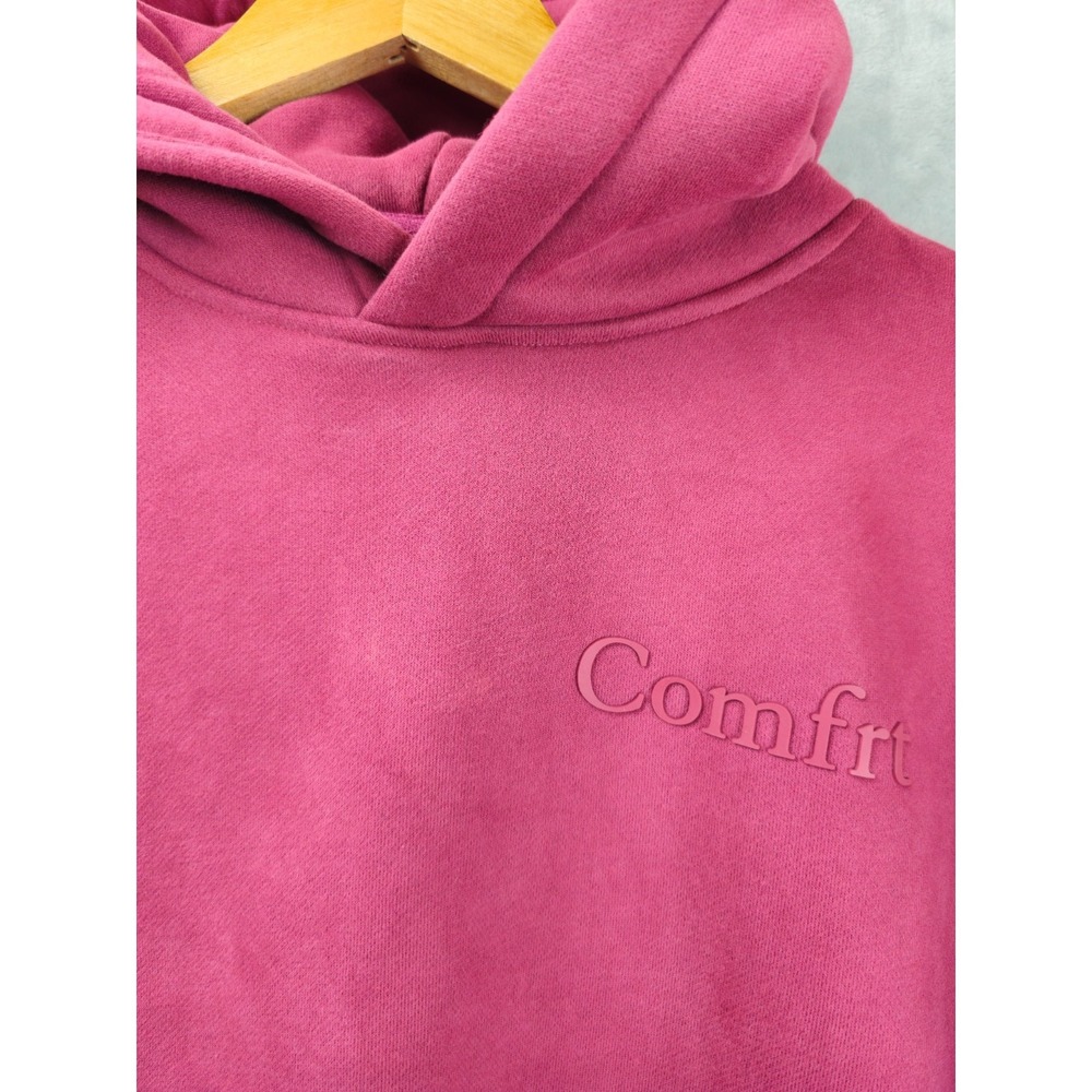 Comfrt Women's Travel Essentials Hoodie XL Mauve Red Soft - Picture 2 of 5